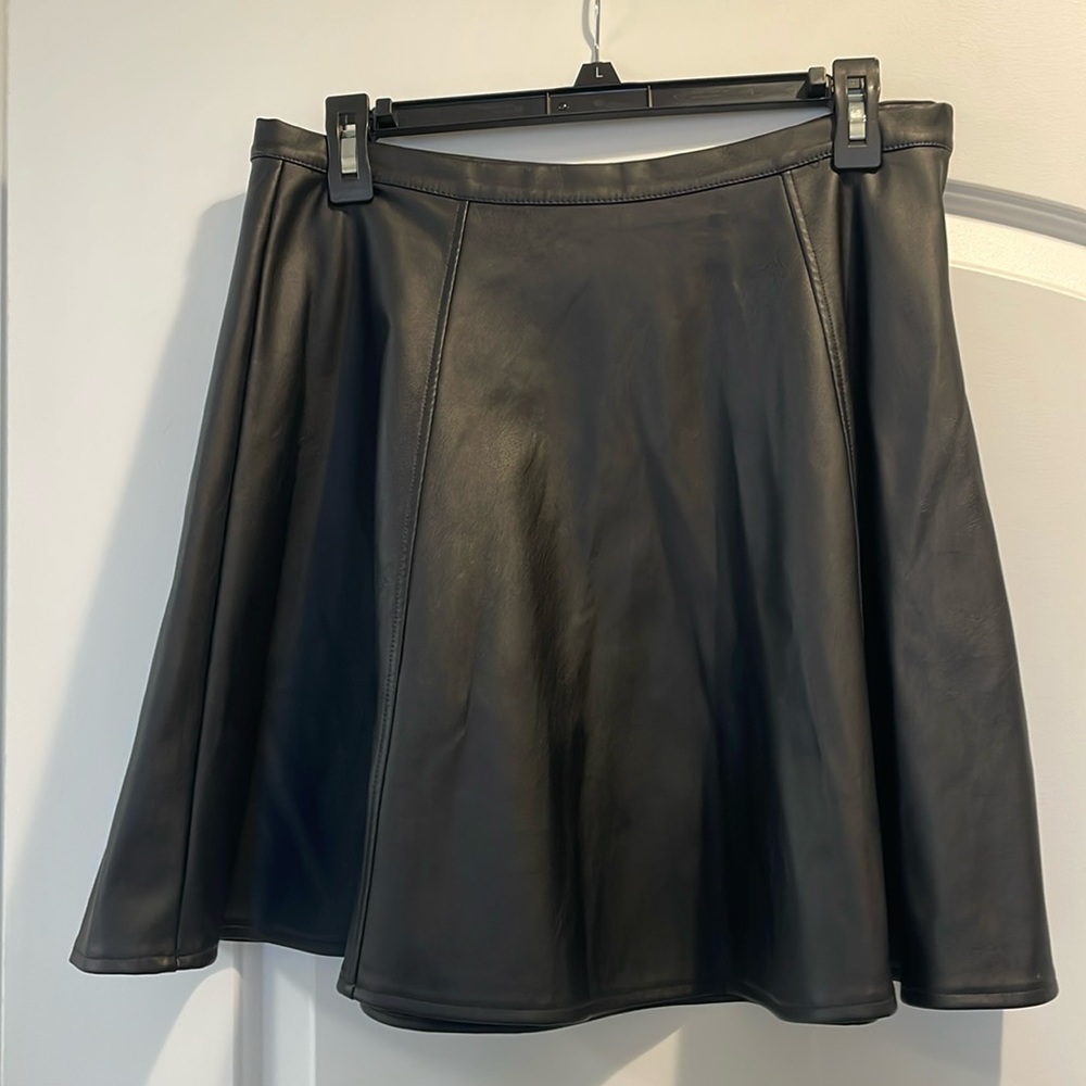 Lauren Conrad, size 8, faux leather cheerleader skirt.